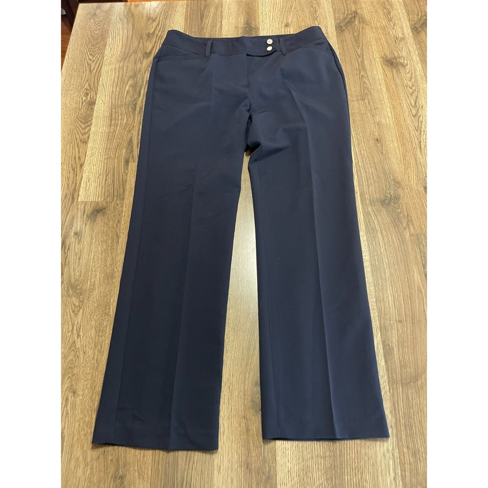 Roz & Ali Pants, Women's Size 10P, Blue, Dress Pants, Pleated, Straight Leg